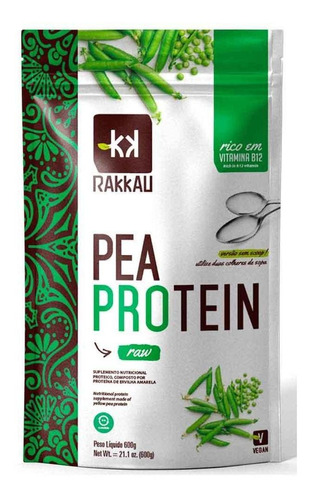 Proteina Vegana Vegetal Pea Protein Raw - Rakkau - 600g