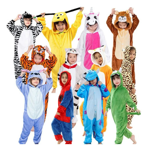 Pijama Kigurumi Chicos Infantil Para Dormir Mameluco Disfraz