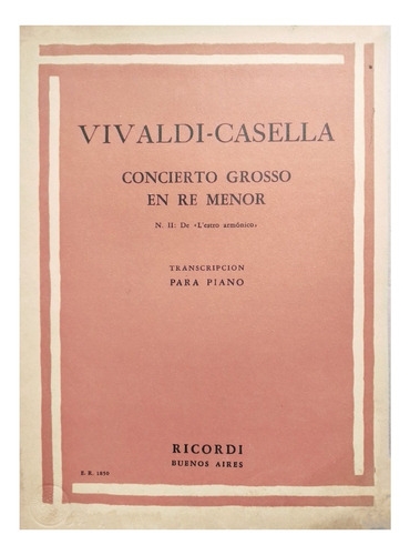 Vivaldi Casella Concierto Para Piano Partitura
