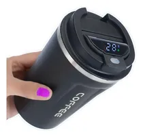 Comprar Vaso Jarro Térmico Acero Inoxi Sensor Temperatura Cafe 500ml Color Negro Con Sensor