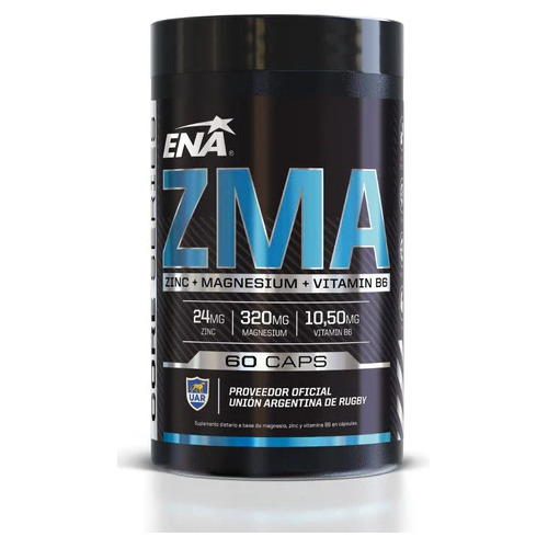 Zma Ena 60 Caps Zinc Magnesio Vitamina B6 + Fuerza + Energia