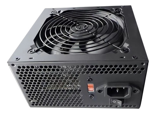 Fonte Atx 500w, Bivolt Manual, Com Cabo, 24 Pinos, Preto Prateado
