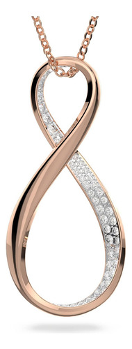 Collar Con Dije De Infinito Swarovski Exist, Color Oro Rosa