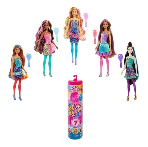 Imagen 1 de 3 de Barbie Color reveal confetti print Mattel GTR96