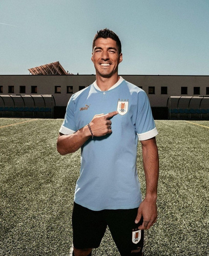 Imagen 2 de 3 de Camiseta Puma Uruguay Remera Celeste Selección Mvd Sport