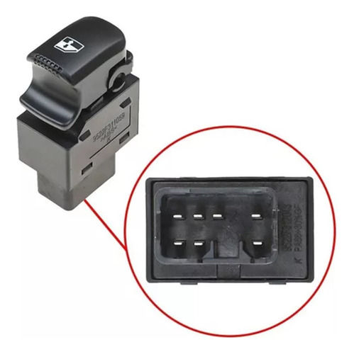Boton Interruptor Cristal Alzavidrios Para Hyundai Santa Fe
