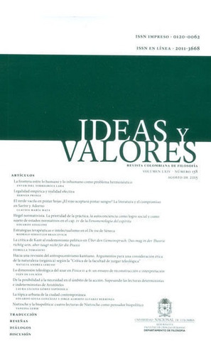 Ideas Y Valores Revista Colombiana De Filosofía Vol Lxvi No 