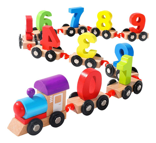 - Conjunto De Trem Com Números Magnéticos 11 Unidades