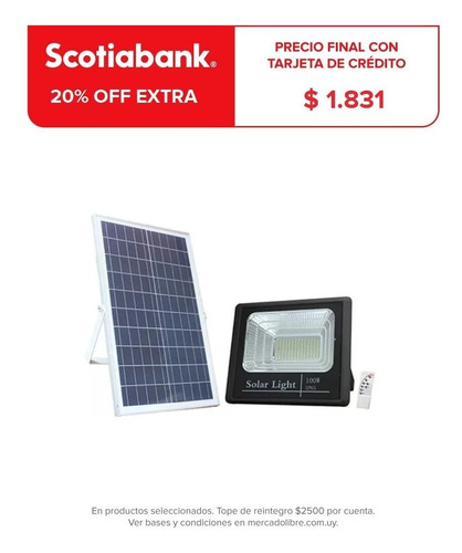 Foco Solar Led 60 W C Sensor Patio Jardin Calles Exterior