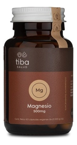 Magnesio Tiba Salud 60 Cápsulas Veganas De .550gr C/u Sabor Natural