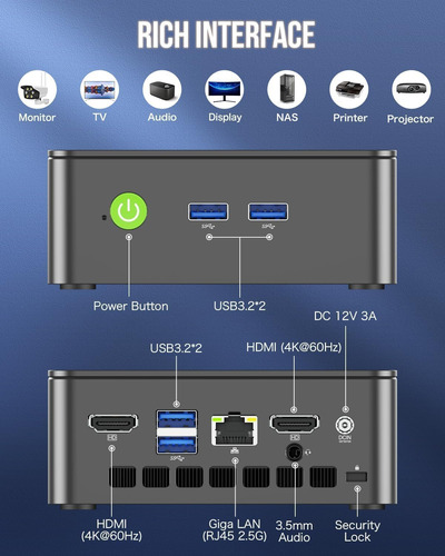 Gmktec G3 Plus Mini Pc, Intel Twin Lake N150 (ngb Ram Actual