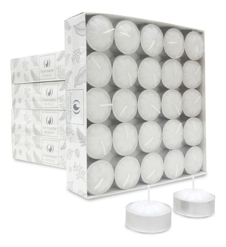 Velas De Noche, 1 Pack X 50 Velas Con 50 Con Latitas