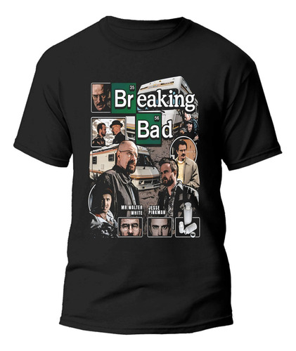 Playera Negra Unisex Estampado Breaking Bad 100% Algodón 06