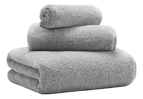 Juego De Toallas De Baño Microfibra 3 Piezas Secado Rápido