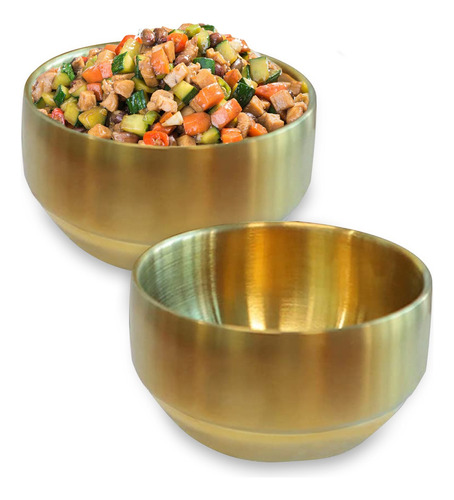 2 Pzs Tazon Acero Inoxidable Bowl Cocina Ensaladera 12cm