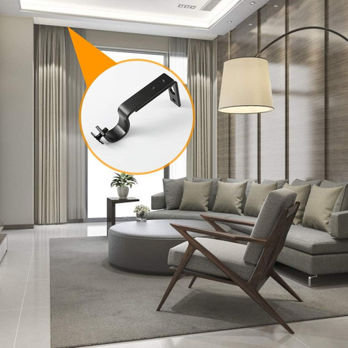 A Soporte Cortinero Para Pared Ajustable Gancho De 10 Piezas