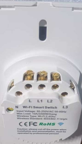 Wifi Smart Touch Light Switch Interruptor Pared 3 Apagadores