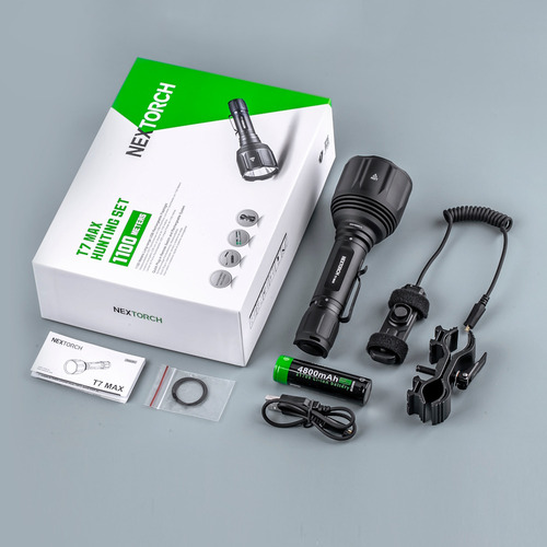 Linterna Negro Led Contra Prueba Agua C/cable Usb Campismo