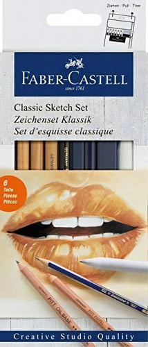 Kit De Lápices De Dibujo 6 Piezas 3 Colores Faber-castell