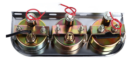 Car Triple Voltage Gauge Set Mechanical Plated 3 In 1 Oil