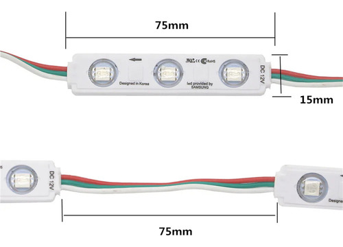 20 Modulos Pixel Ws2811 3 Led Lupa Rgb Cgq Smd5050 Ip68 12v 2811