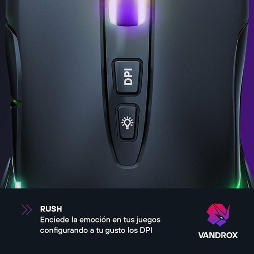 Mouse Gamer Inalambrico Recargable Rgb Rush