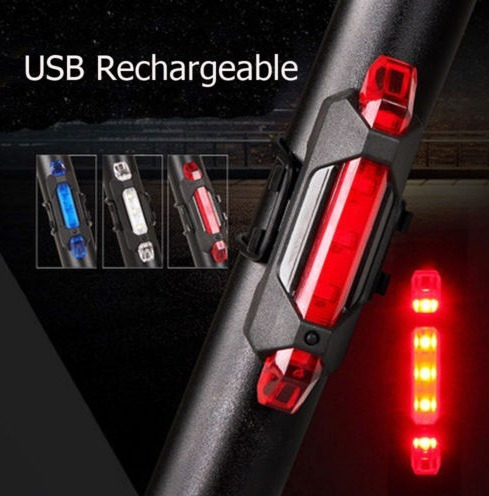 Farol Bike Led Bicicleta Dianteira Traseira- Recarregável