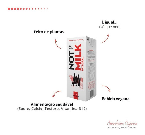 Imagem 2 de 7 de Bebida Vegetal Integral Notco Not Milk 1 Litro