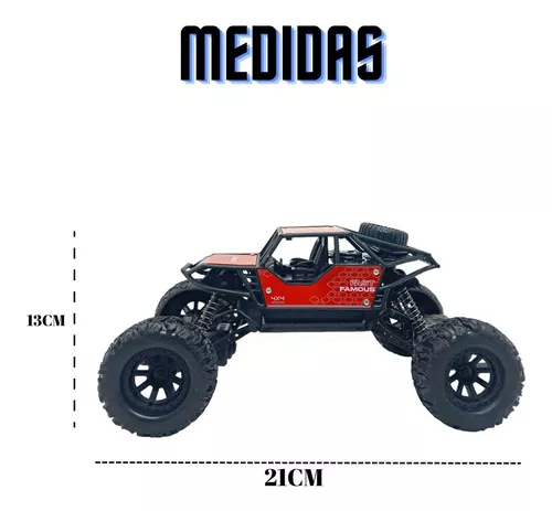 Carro Controle Remoto 4X4 Monster Stell Cavalay- Wellmix - Vermelho -  Vermelho