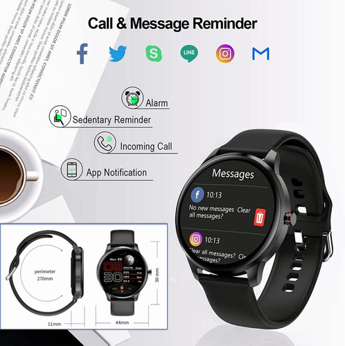 Imagen 7 de 10 de Reloj Inteligente Deportivo Multifunción Smart Watch Unisex