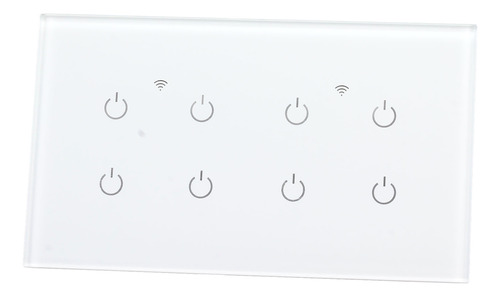 Panel De Vidrio Templado Wifi Smart Touch De 8 Elementos Ip4