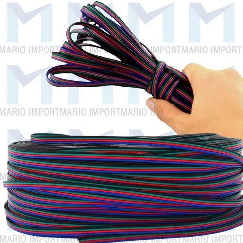 Imagem 4 de 6 de 20 Metros Cabo Flat Rgb 04 Vias 22awg