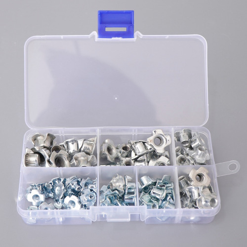 Imagen 6 de 12 de 80pcs M3 / M4 / M5 / M6 / M8 Zincado Cuatro Patas De Muebles