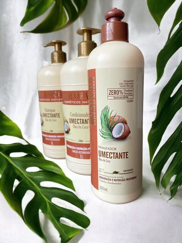 Kit 1 Shampoo 1 Condicionador Umectante 1l 1 Finalizad 500ml