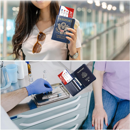 Facath Funda Porta Pasaporte Funda De Viaje Funda Billete...