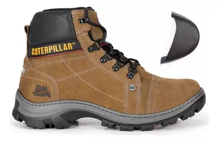 Botas Borcego Caterpillar Cuero Genuino Con Punta De Acero