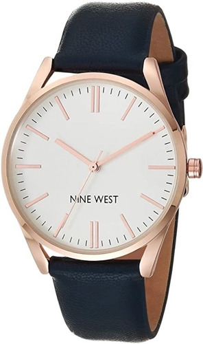 Reloj Mujer Nine West Cristal Mineral 36 Mm Nw/1994rgnv