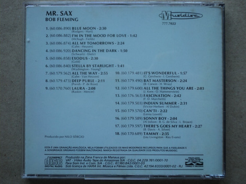 Cd Bob Fleming/ Moacir Silva- Mr. Sax- 1967- Frete Barato (Usado)