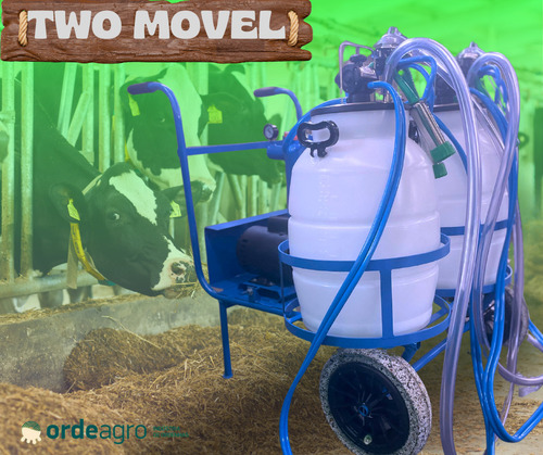 Ordenhadeira Movel Carrelo Dupla Com 2 Conjuntos Completa
