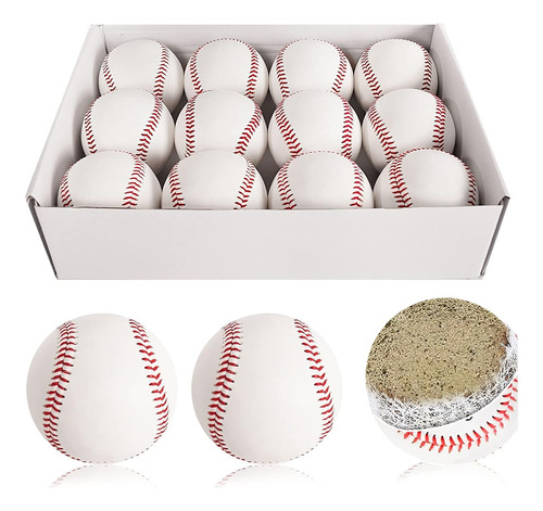 12 Pelotas Béisbol Piel Para Entrenamientos Db 9in