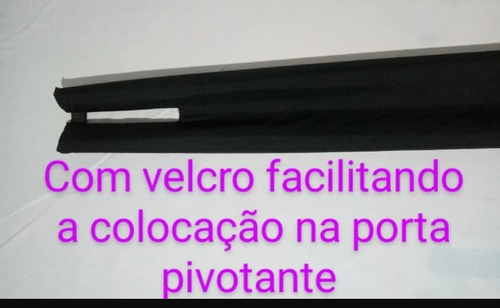 2 Protetor De Porta Rolinho Duplo Pivotante Sob Medida Preto Preto