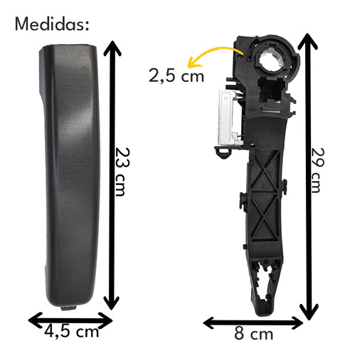 Maçaneta E Suporte Porta Dianteira Ld Traseira Master 13/23