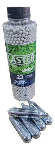 Balines Plasticos Asg Bbs 6mm X 3000 + 5 Repuestos Co2