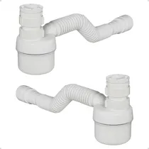 Comprar Kit 2 Sifões Copo Sanfonado Tigre Cor Branco