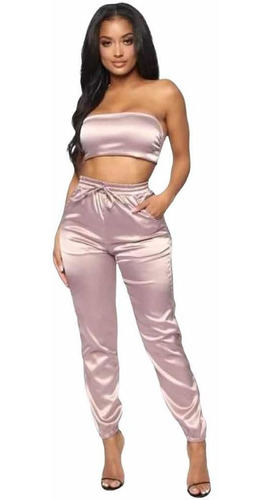 Conjunto Pants Licra Colombiana Satinada, Dama