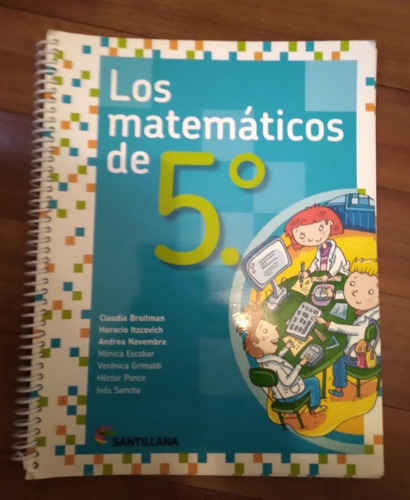 Los Matemáticos De 5° - Santillana  Usado!!