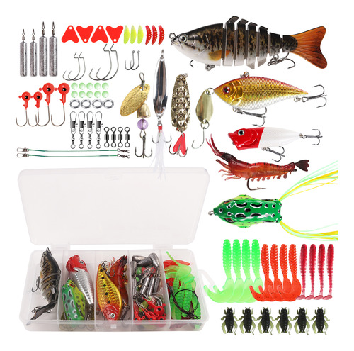 Kit De Señuelos De Pesca 83pcs Para Bass Trucha Salmón Acces