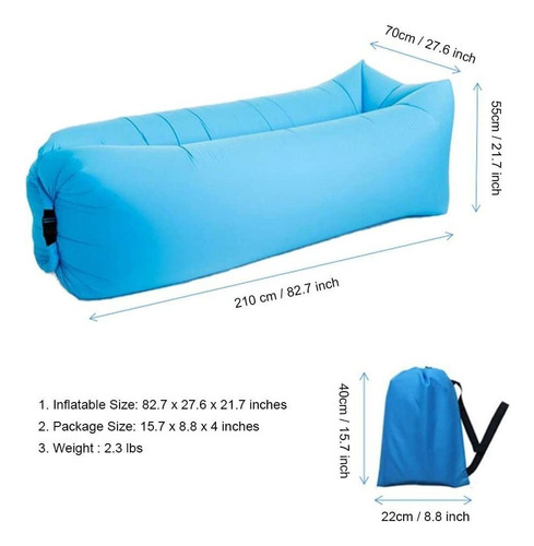 Beiruoyu Inflatable Lounger Air Chair Sofa Bed Sleeping Bag