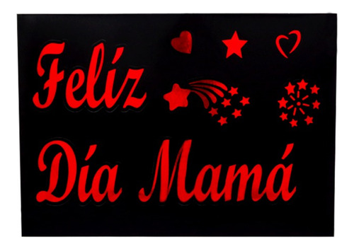 Stickers Para Globos Feliz Día Mamá  *5 Unidades