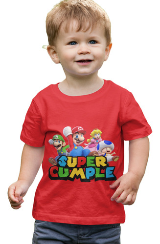 Polera Mario Bros 3d World Super Cumple